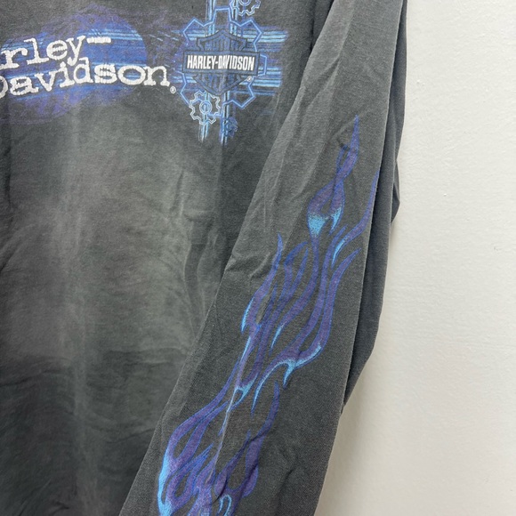 Vintage Harley-Davidson Charlottetown Canada Black Long Sleeve Shirt - Picture 2 of 5